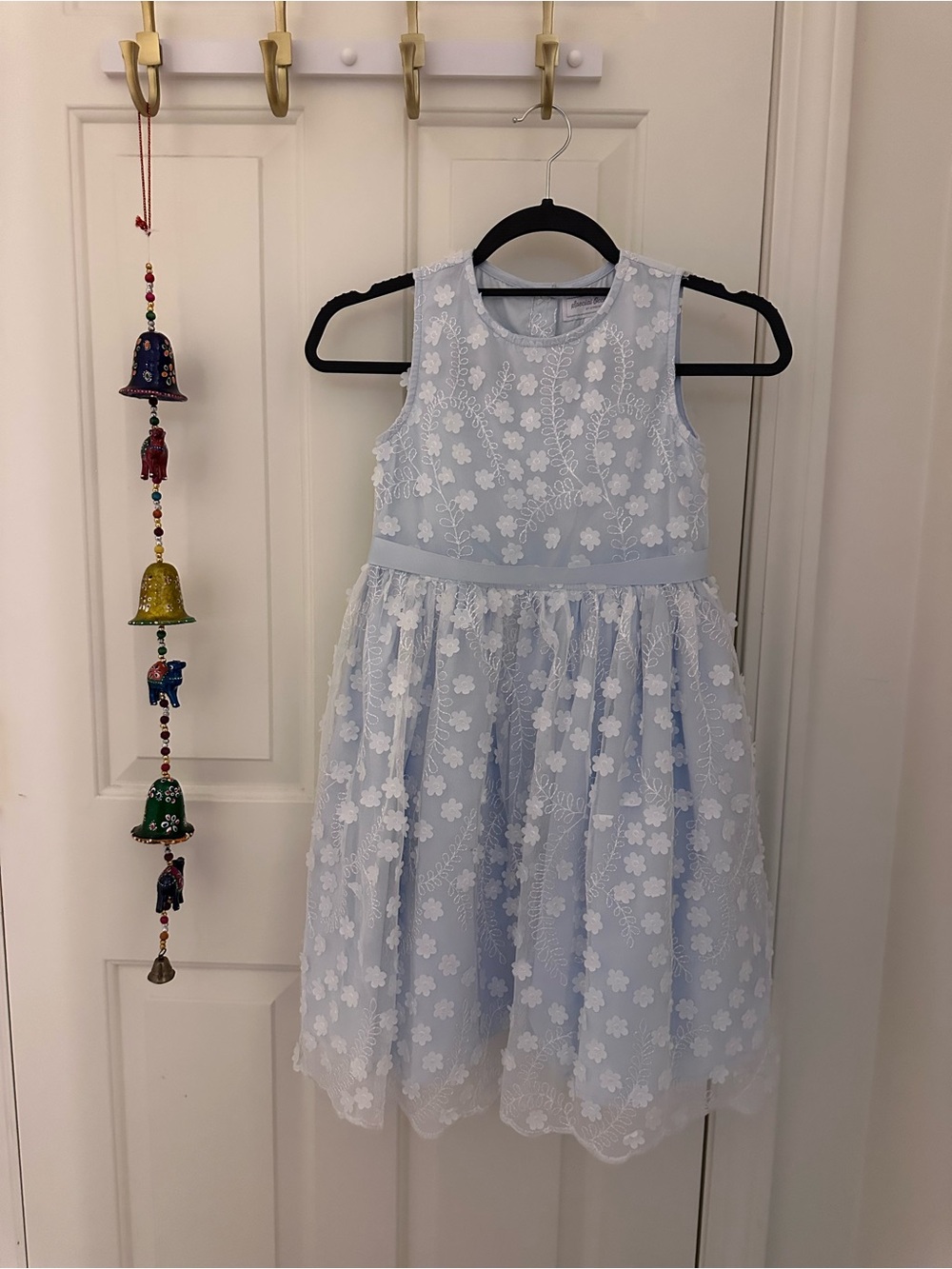 Gymboree Light Blue and White Floral Lace Dress